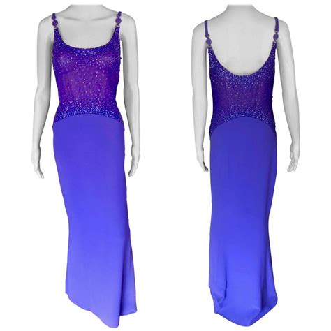 atelier versace blue sheer dress dupe|Gianni Versace Dress 1996 .